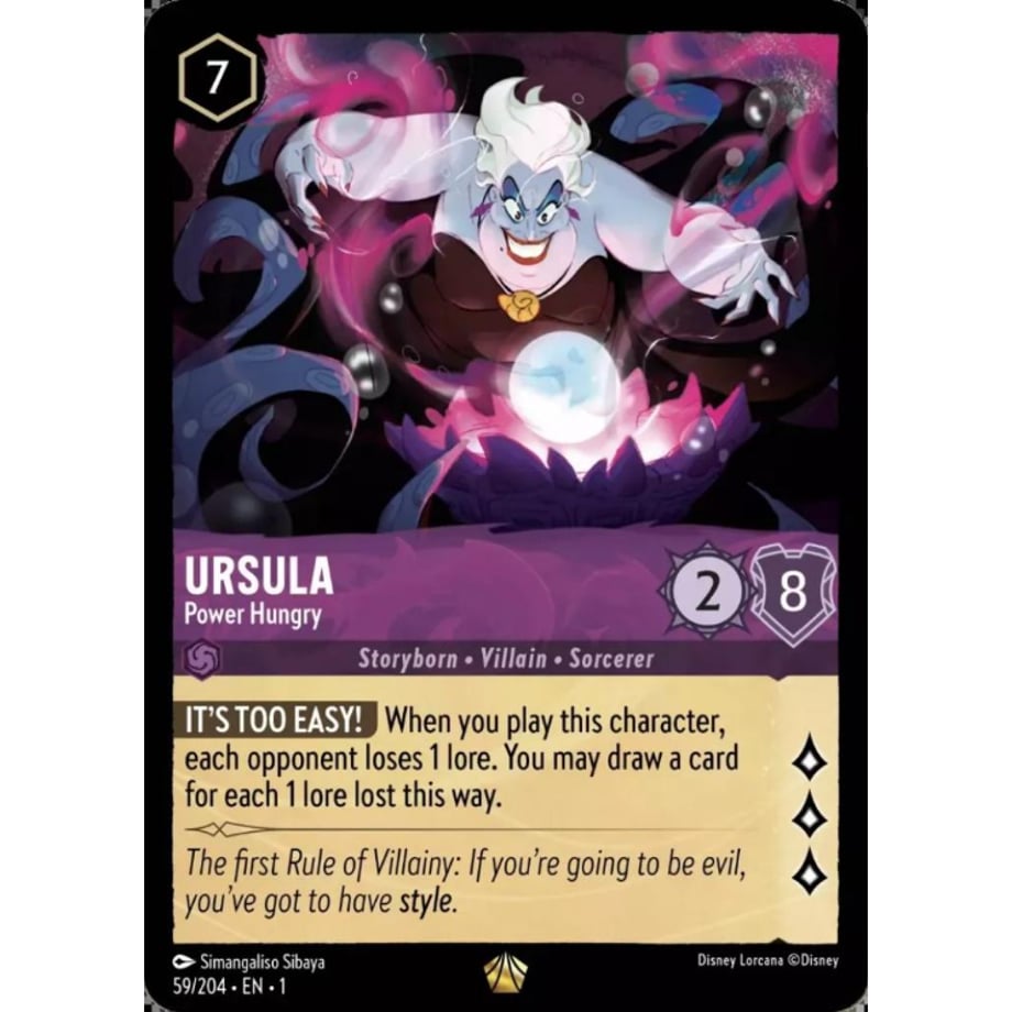 LORCANA Ursula [Legendary] / Ursula (Power Hungry) - 59/204-EN-1