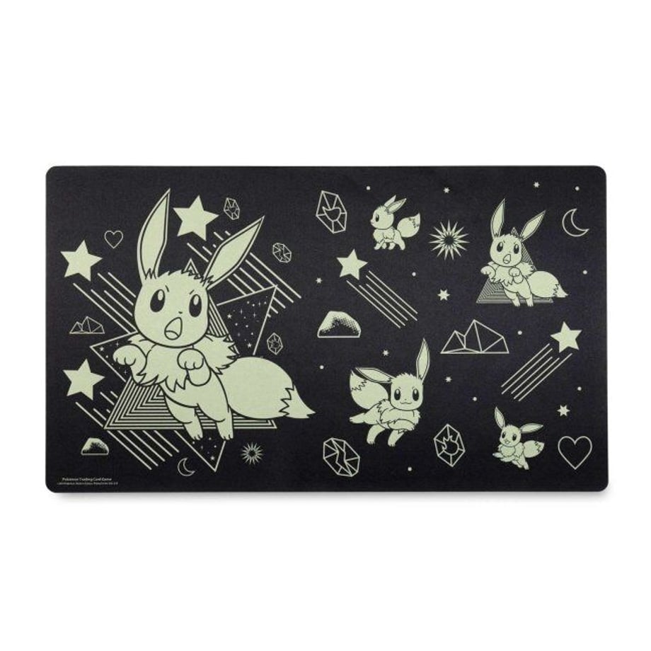 Pokemon Cards Excitement Never Ends! Eevee Black Playmat