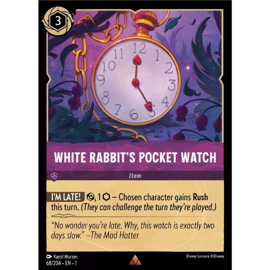 LORCANA 白うさぎの懐中時計【レア】 / White Rabbit's Pocket Watch - 68/204-EN-1