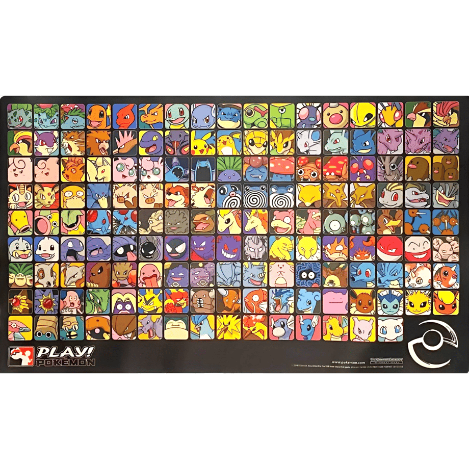 Pokemon Card 2014 Professor Program Kanto (Black) Playmat