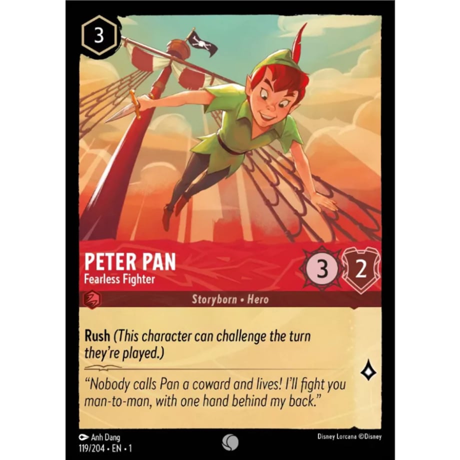 LORCANA Peter Pan [Common] / Peter Pan (Fearless Fighter) - 119/204-EN-1