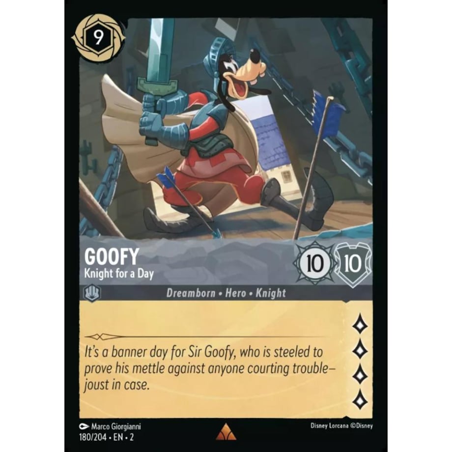 LORCANA Goofy [Rare] / Goofy (Knight for a Day) - 180/204-EN-2