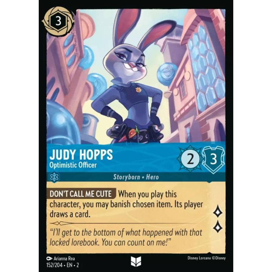 LORCANA ジュディ･ホップス【アンコモン】 / Judy Hopps  (Optimistic Officer) - 152/204-EN-2(Foil)