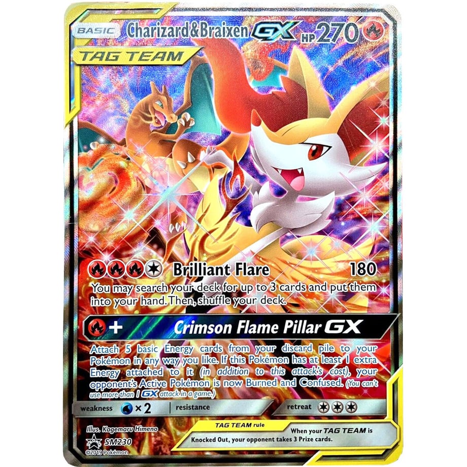 Charizard &amp; Braixen GX (SA) [SR] - SM Promos (SM230)