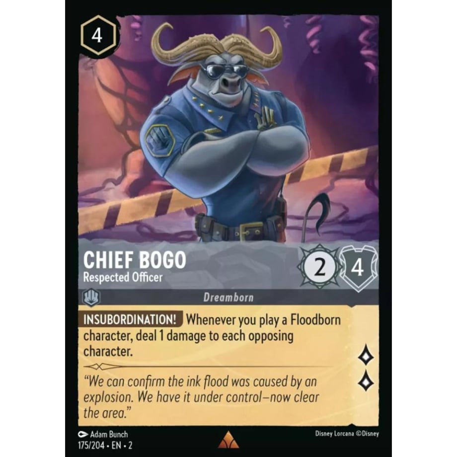 LORCANA ボゴ【レア】 / Chief Bogo  (Respected Officer) - 175/204-EN-2