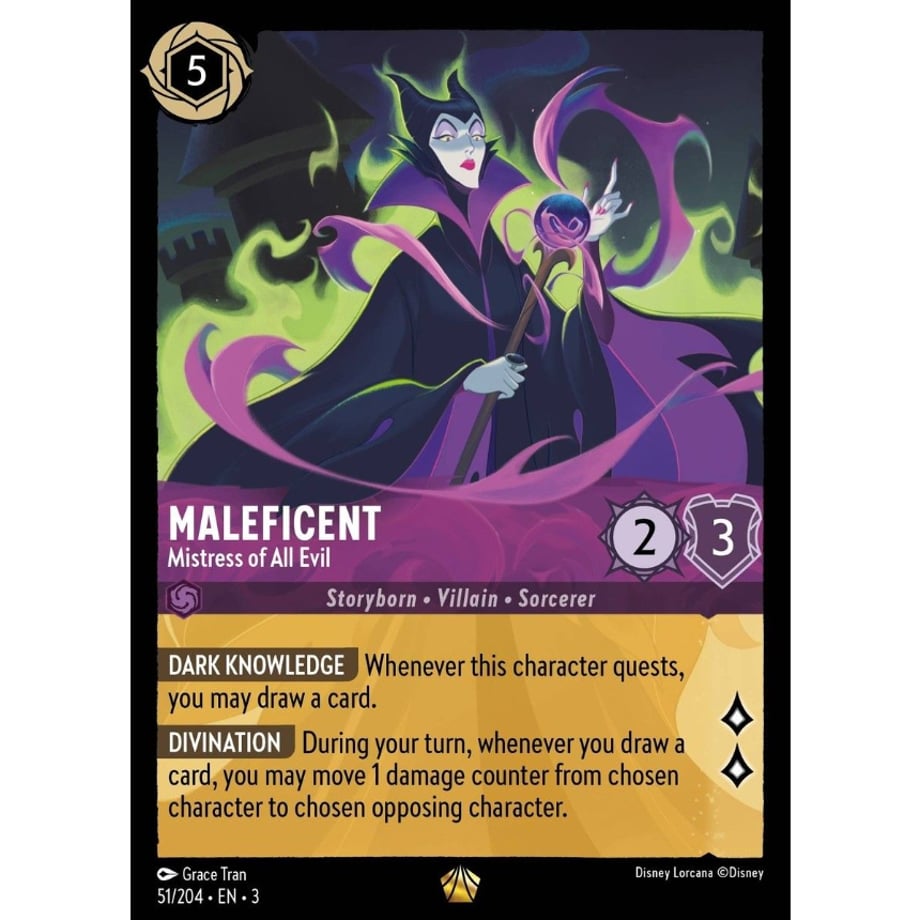 LORCANA Maleficent [Legendary] / Maleficent (Mistress of All Evil) - 51/204-EN-3