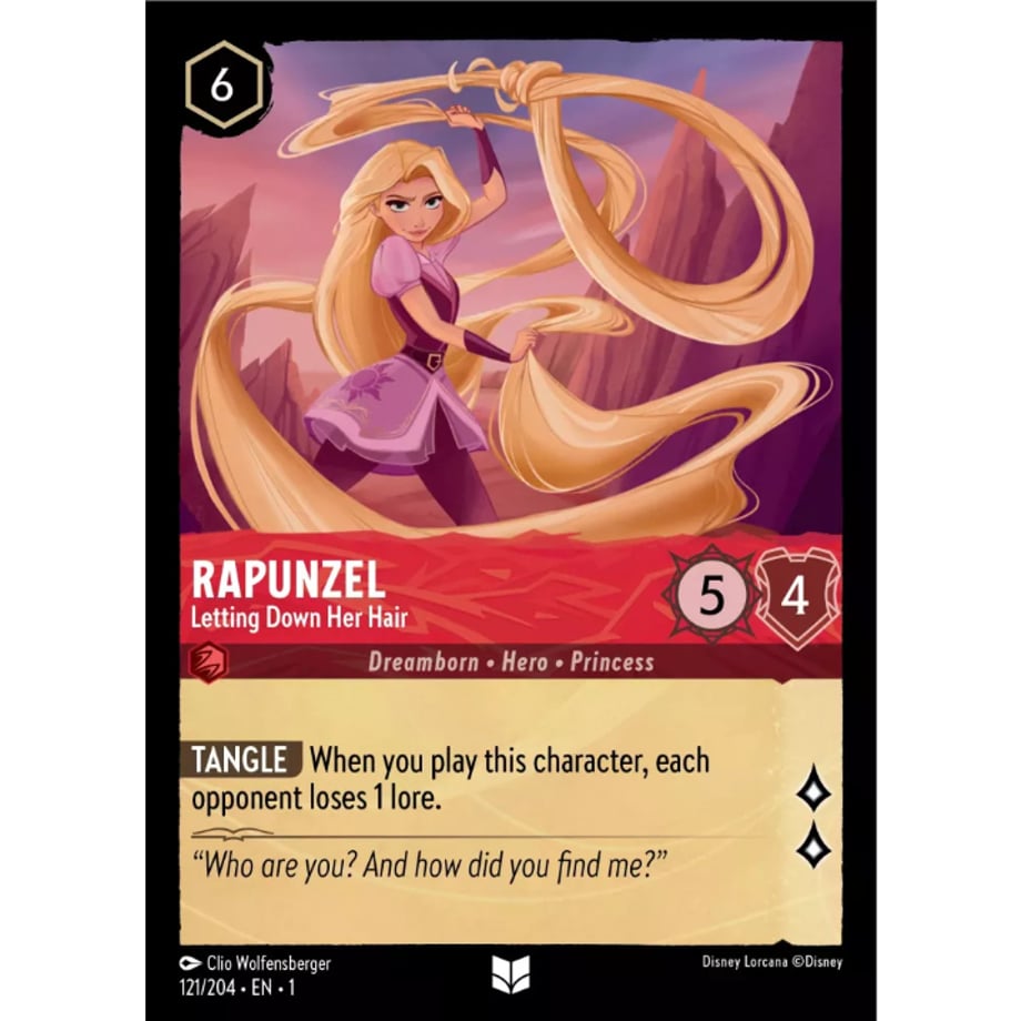 LORCANA Rapunzel (Letting Down Her Hair) - 121/204-EN-1