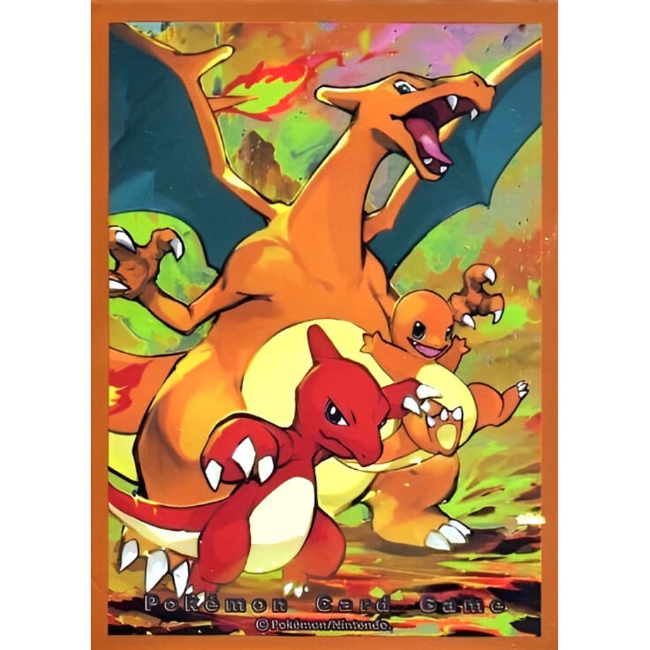 [Rose] Japanese Edition Poke Center Exclusive Premium Mat Evolution Lineage Charizard Sleeve (2020)