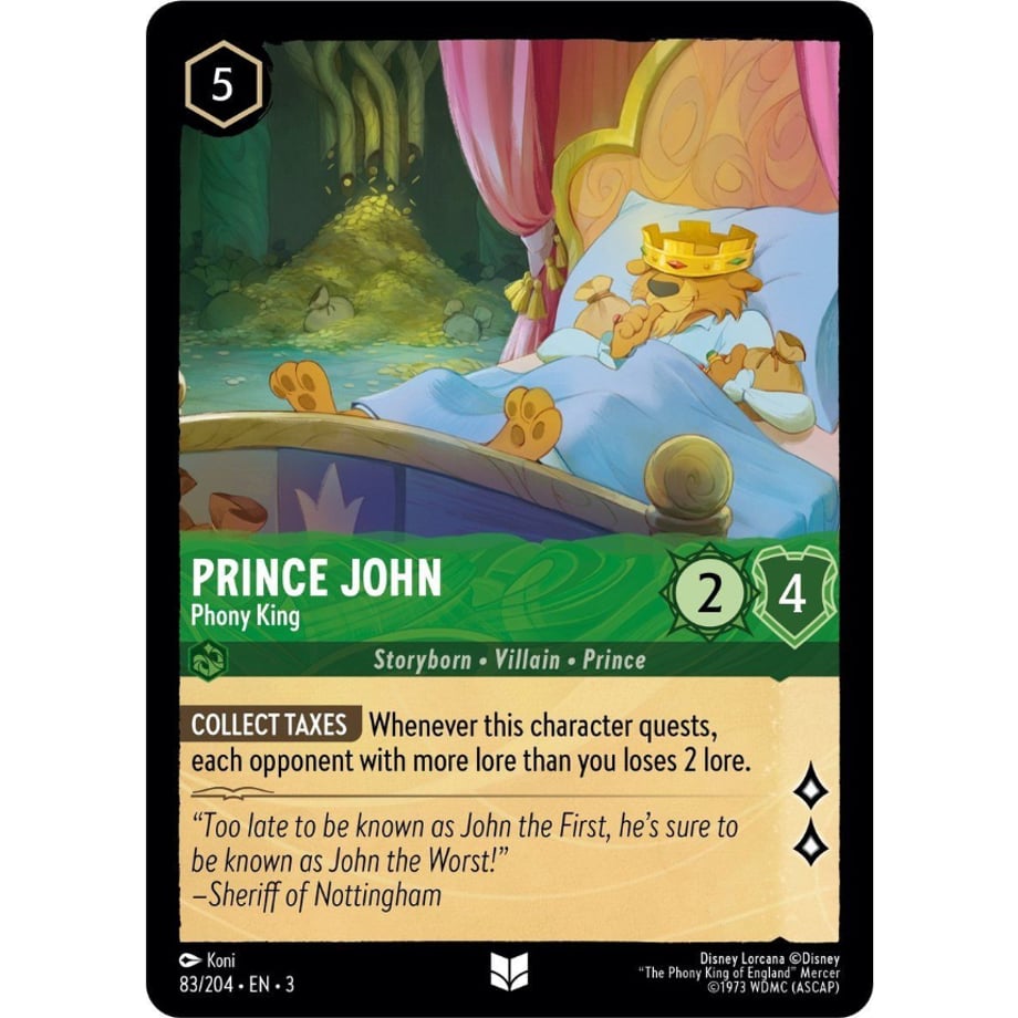 LORCANA Prince John (Phony King) - 83/204-EN-3