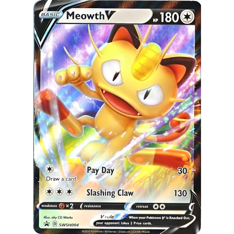 Meowth V - Sword &amp; Shield Promo Cards (SWSH004)