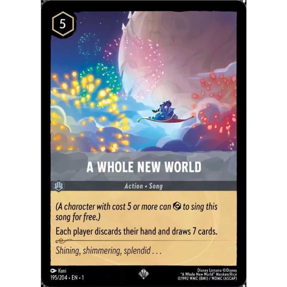 LORCANA ホール・ニュー・ワールド【スーパーレア】 / A Whole New World - 195/204-EN-1(Foil)