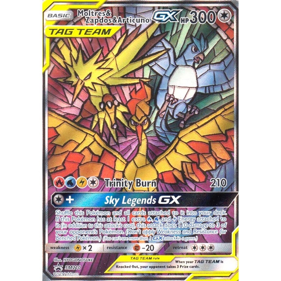 Fire &amp; Thunder &amp; Freezer GX (SA) / Moltres &amp; Zapdos &amp; Articuno GX - SM Promos (SM210)