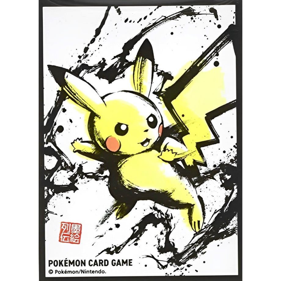 [Rose] Japanese version Pokemon Center exclusive Sumi-e Retsuden Pikachu sleeve (2020)