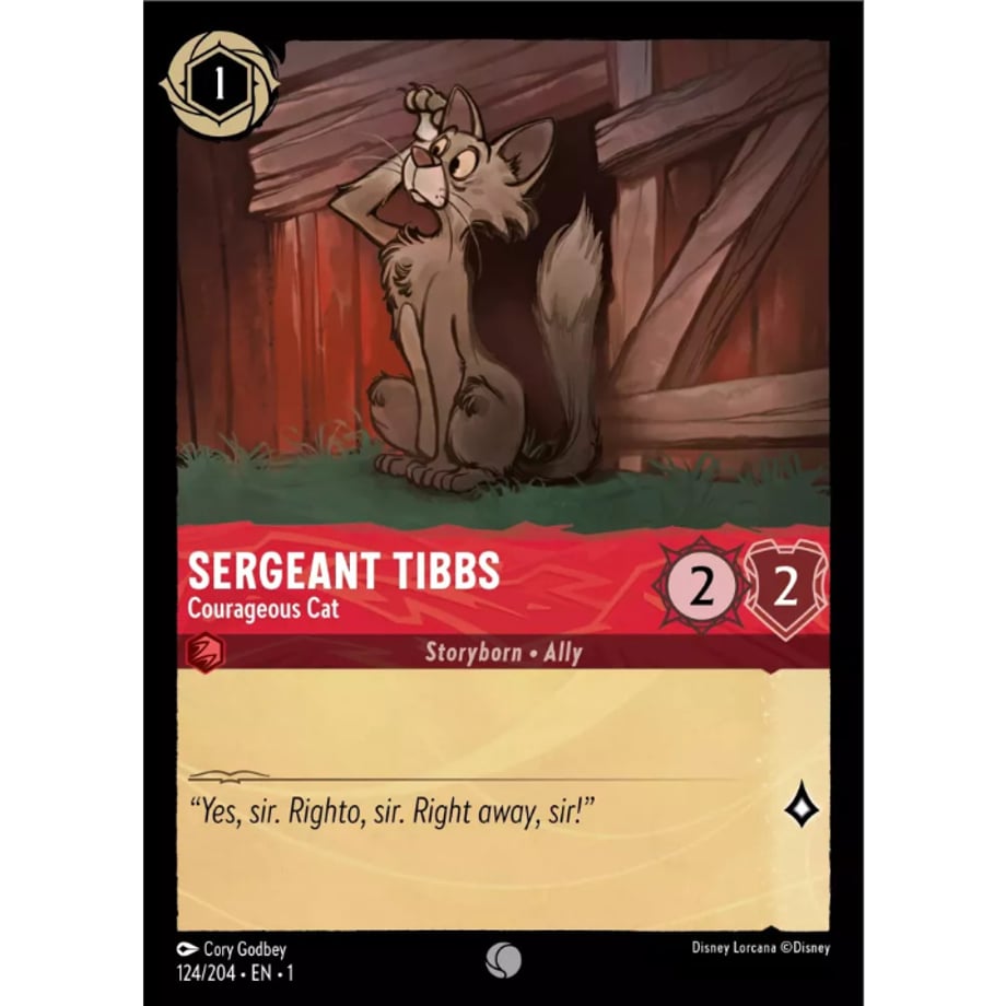 LORCANA Sergeant Tibbs (Courageous Cat) - 124/204-EN-1