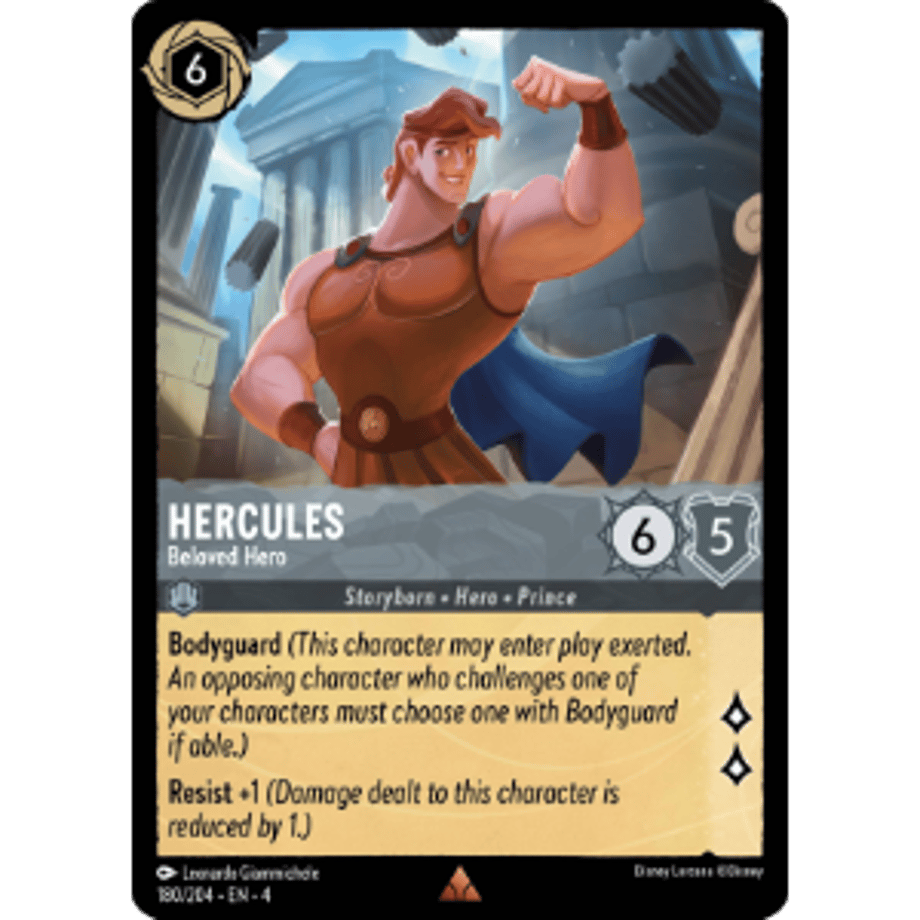 LORCANA Hercules [Rare] / Hercules (Beloved Hero) - 180/204-EN-4