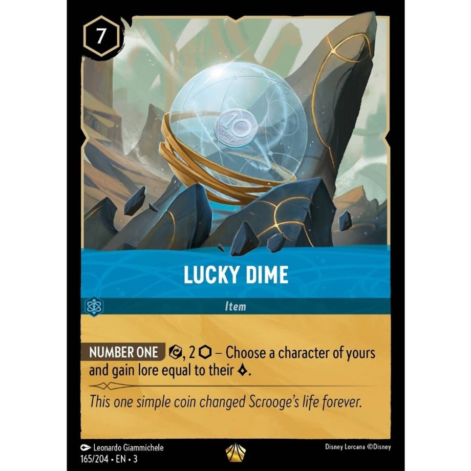 LORCANA Lucky Dime [Legendary] / Lucky Dime - 165/204-EN-3