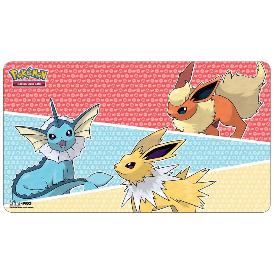 Pokemon Card Oceania Exclusive Ultra Pro Booster &amp; Vaporeon &amp; Sanders Playmat