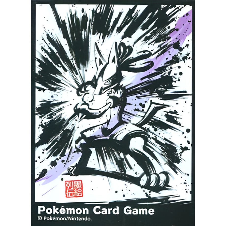 [Rose] Japanese version Pokemon Center exclusive Sumi-e Retsuden Lucario Sleeve (2019)