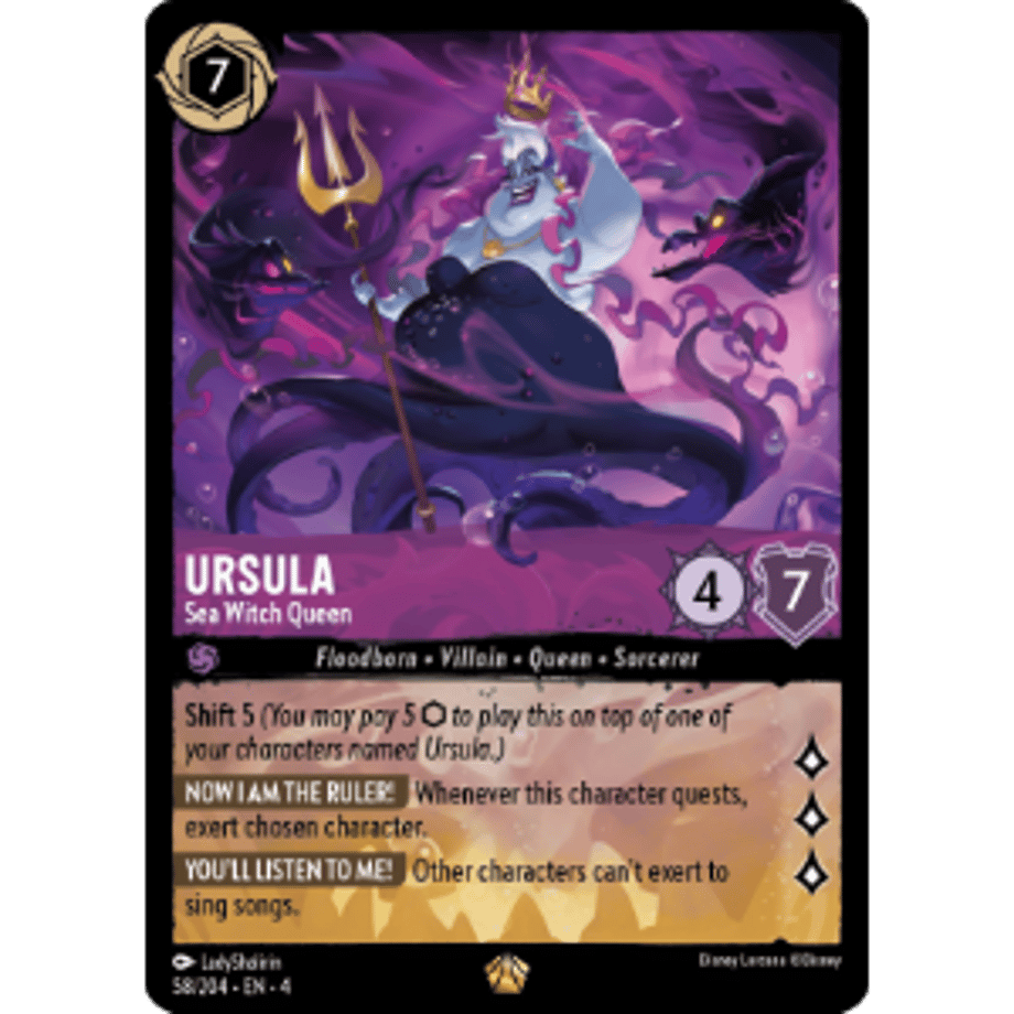 LORCANA Ursula [Legendary] / Ursula (Sea Witch Queen) - 58/204-EN-4