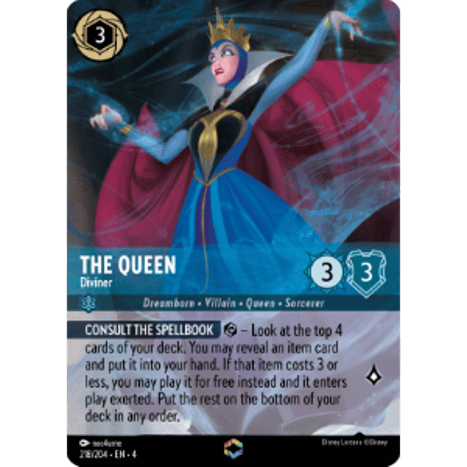 LORCANA 女王【エンチャンテッド】 / The Queen (Diviner) - 218/204-EN-4