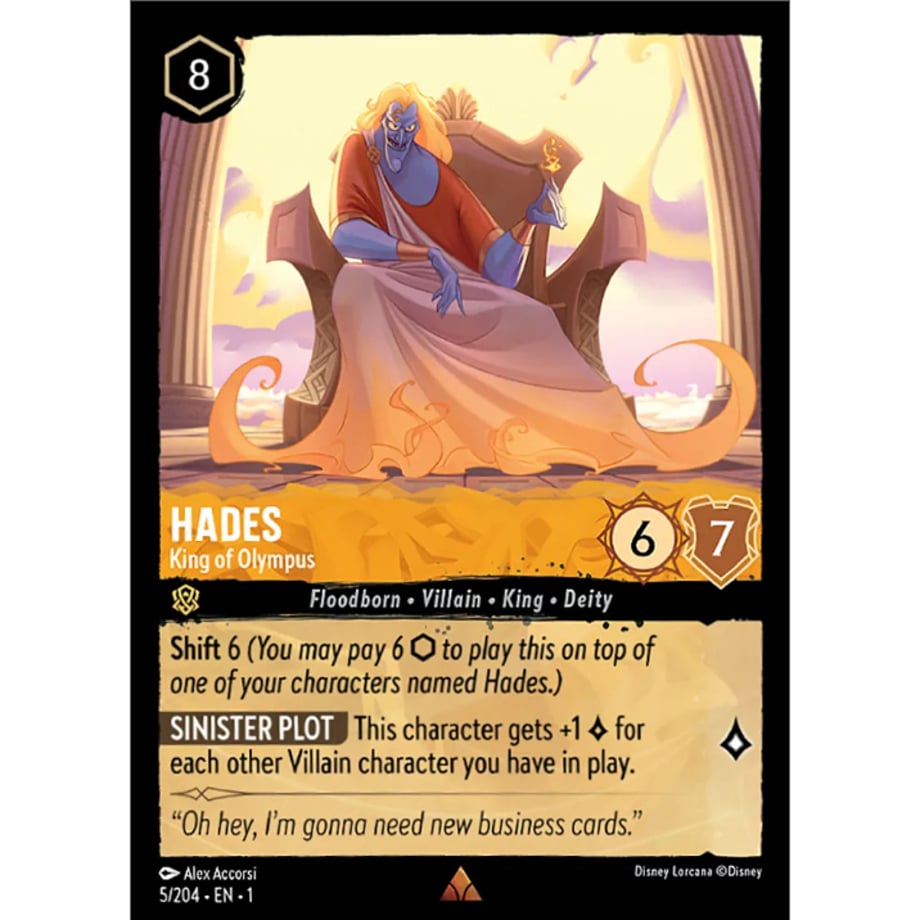 LORCANA ハデス【レア】 / Hades (King of Olympus) - 5/204-EN-1(Foil)