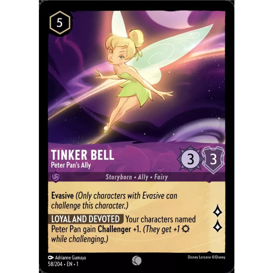 LORCANA Tinker Bell [Common] / Tinker Bell (Peter Pan's Ally) - 58/204-EN-1