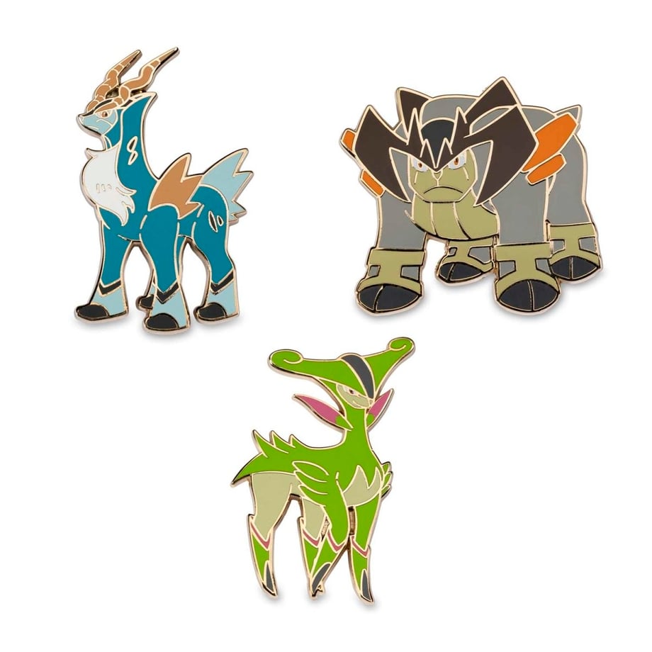 Pokemon Center Exclusive Cobalion, Terrakion, and Virizion Pins