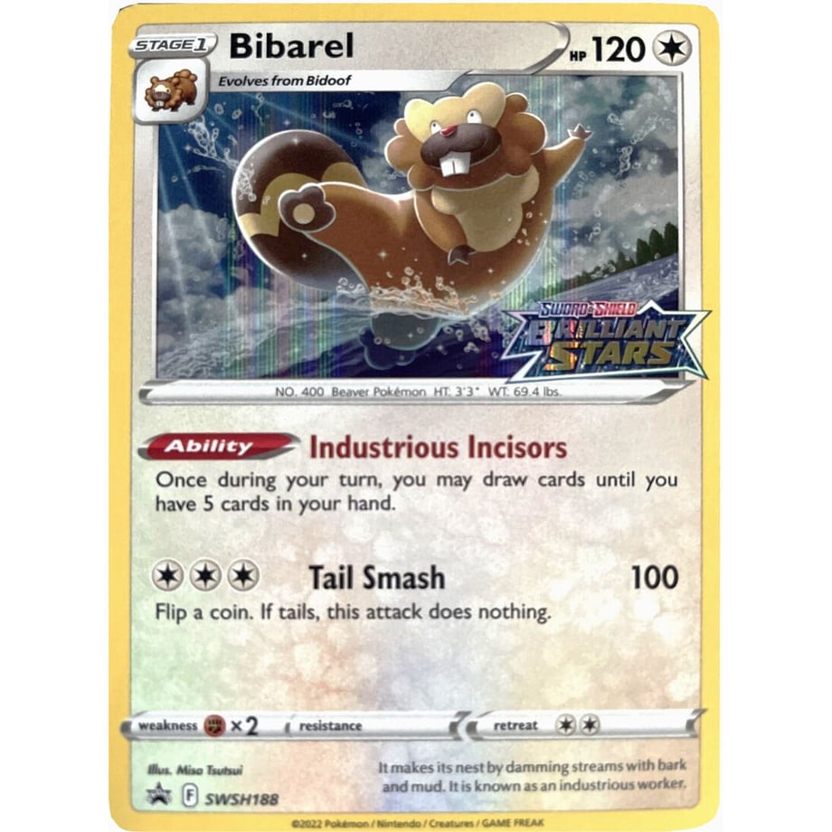 Bibarel (Prerelease) - Sword &amp; Shield Promo Cards (SWSH188)