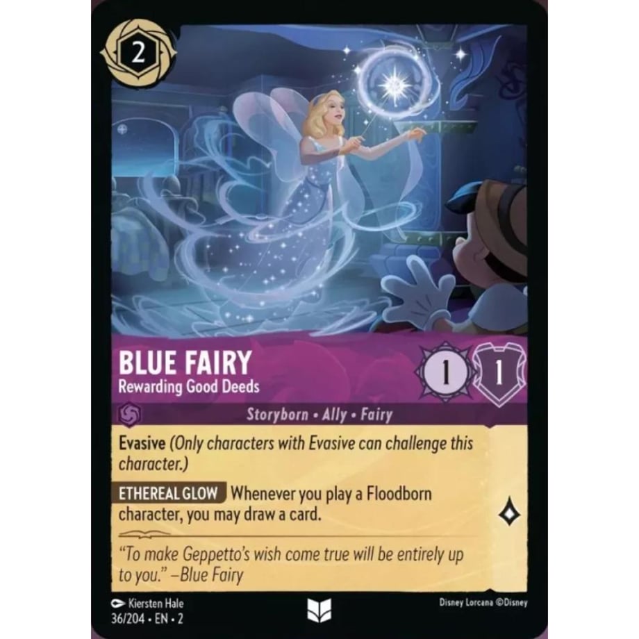 LORCANA Blue Fairy [Uncommon] / Blue Fairy (Rewarding Good Deeds) - 36/204-EN-2