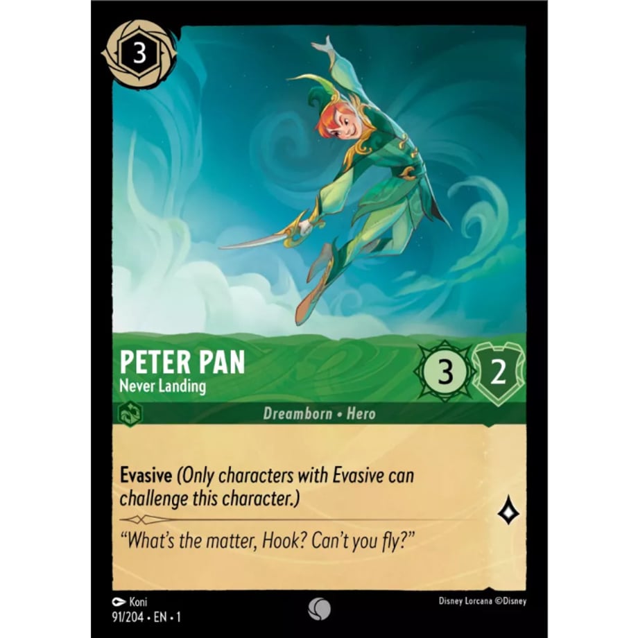 LORCANA ピーター・パン【コモン】 / Peter Pan (Never Landing) - 91/204-EN-1(Foil)