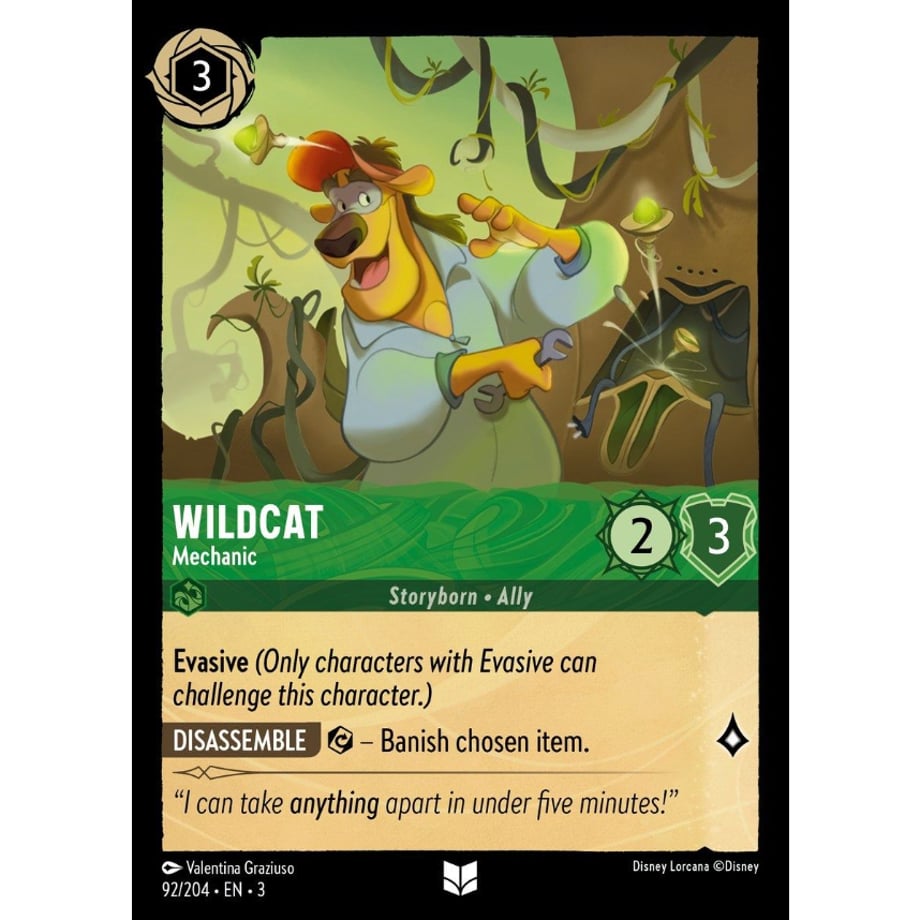 LORCANA Wildcat [Uncommon] / Wildcat (Mechanic) - 92/204-EN-3