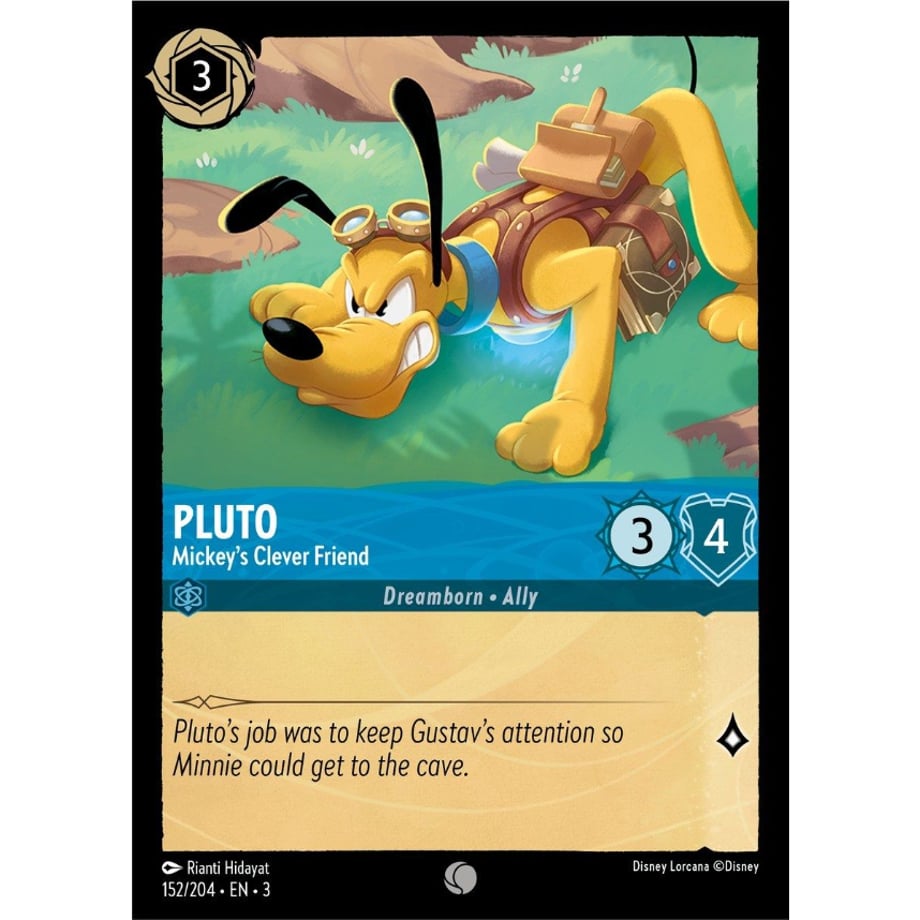 LORCANA Pluto [Common] / Pluto (Mickey's Clever Friend) - 152/204-EN-3