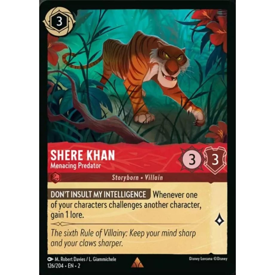 LORCANA Shere Khan (Menacing Predator) - 126/204-EN-2