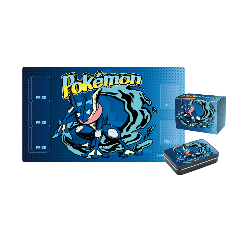 Korean Official Store Exclusive Pokemon American Comic Greninja Playmat, Deck Case, and Damage Counter Case Set