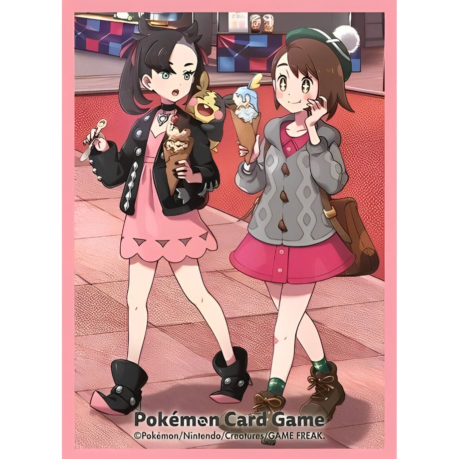 【バラ】 日版 ポケセン限定 POKÉMON TRAINERS Off Shot! ユウリ & マリィ スリーブ (2021)