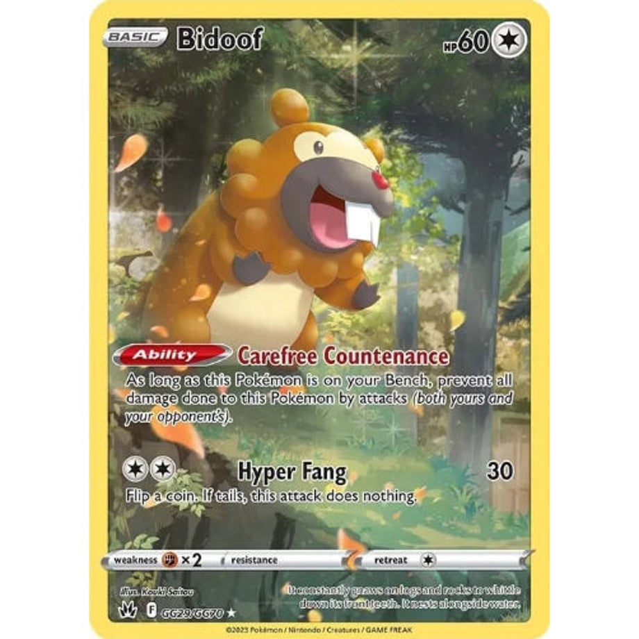 Bidoof [AR]/Bidoof - Crown Zenith (GG29/GG70)