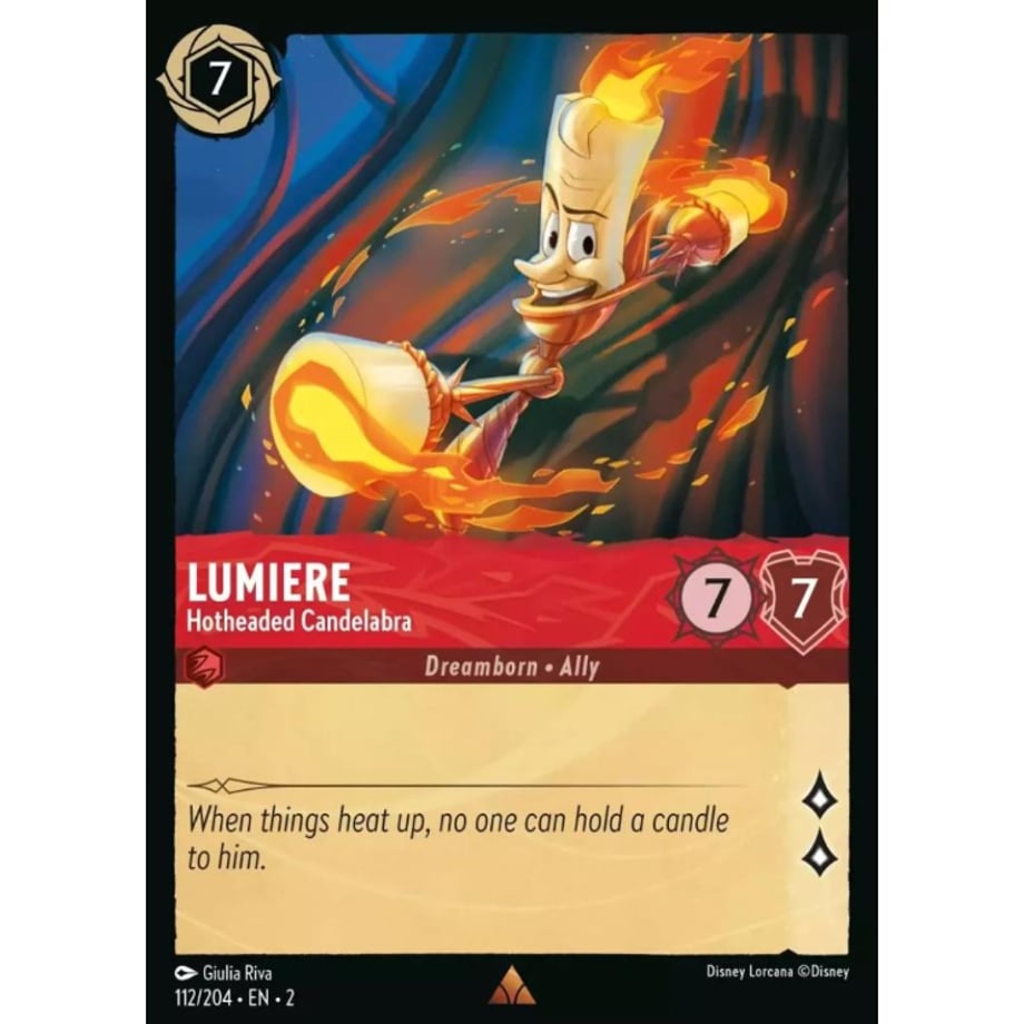 LORCANA Lumiere [Rare] / Lumiere (Hotheaded Candelabra) - 112/204-EN-2