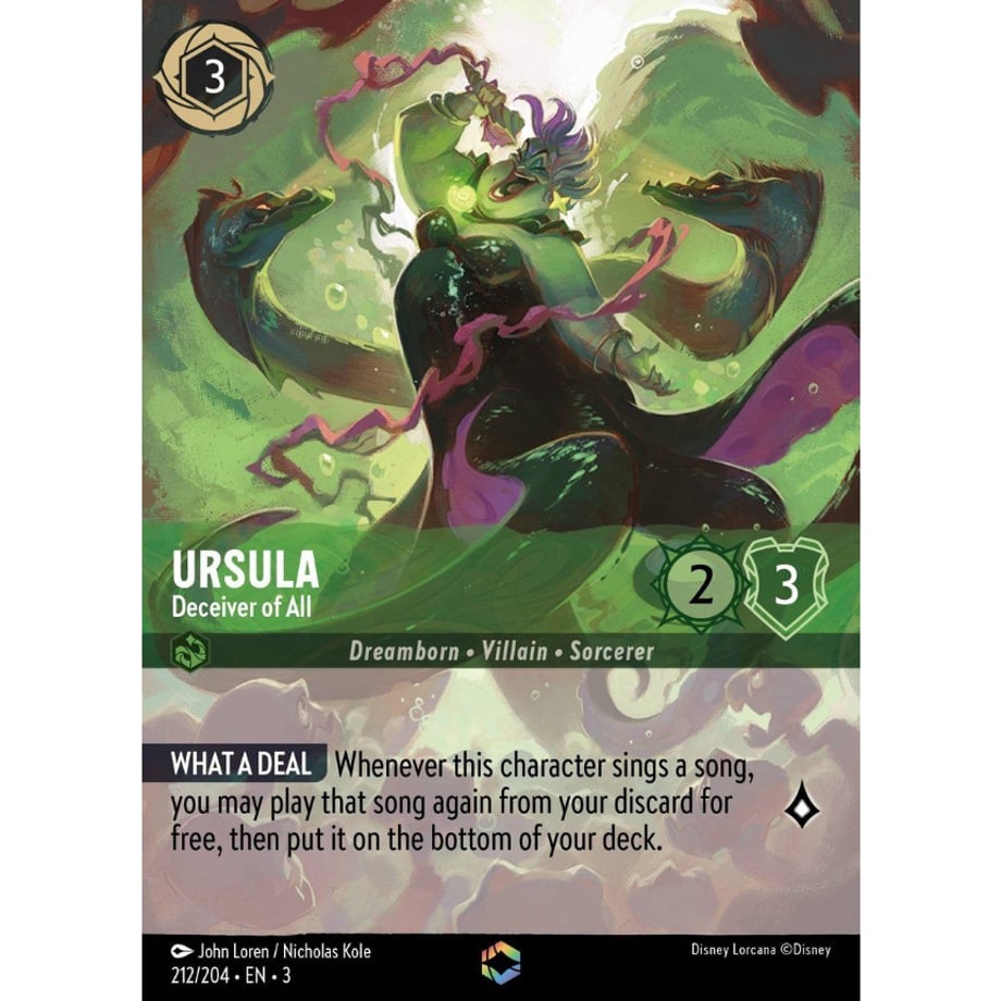 LORCANA Ursula [Enchanted] / Ursula (Deceiver of All) - 212/204-EN-3