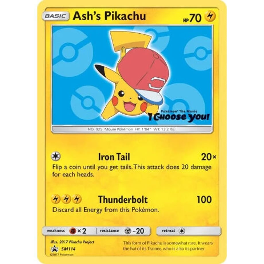 Ash's Pikachu (Alola Cap ver.) - SM Promos (SM114)