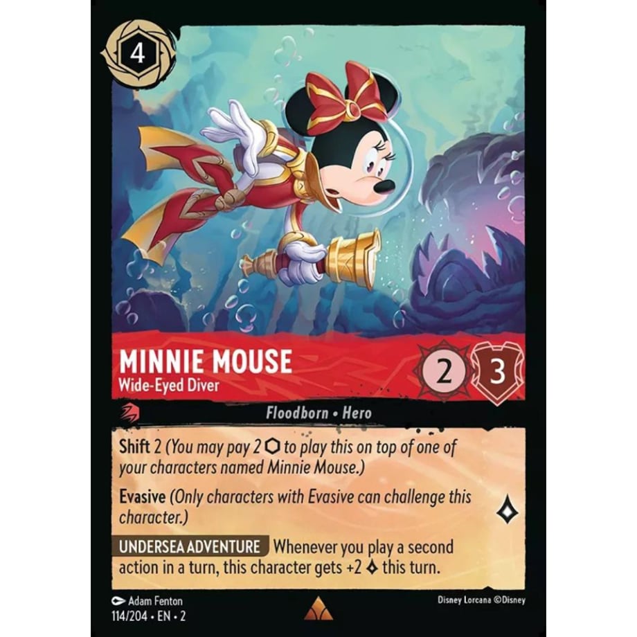 LORCANA Minnie Mouse [Rare] / Minnie Mouse (Wide-Eyed Diver) - 114/204-EN-2