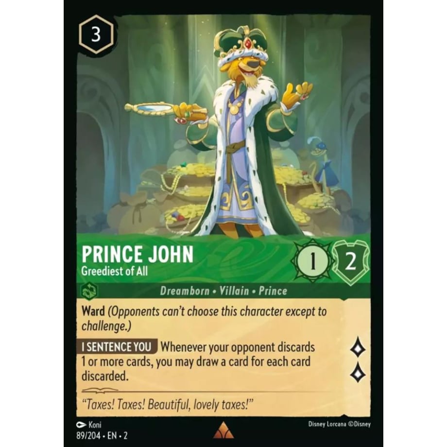 LORCANA Prince John (Greediest of All) - 89/204-EN-2