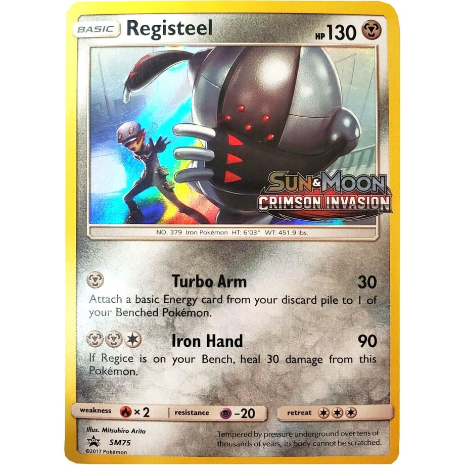 Registeel [Overseas exclusive design] / Registeel (Prerelease) - SM Promos (SM75)