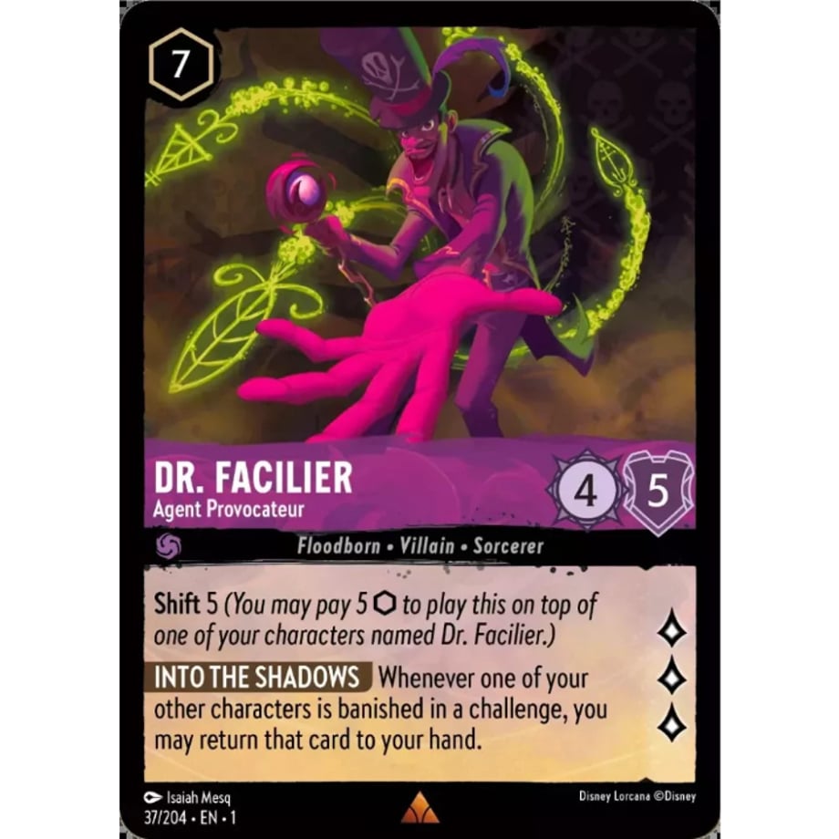 LORCANA Dr. Facilier [Rare] / Dr. Facilier (Agent Provocateur) - 37/204-EN-1