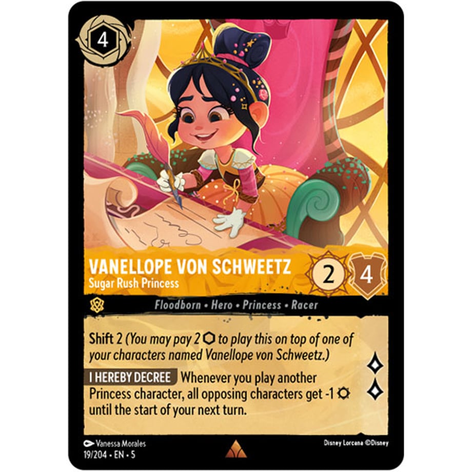 LORCANA Vanellope von Schweetz [Rare] / Vanellope von Schweetz (Sugar Rush Princess) - 19/204-EN-5