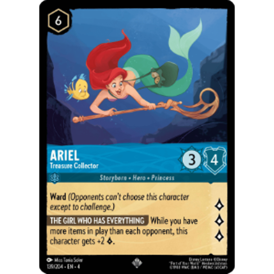 LORCANA Ariel [Super Rare] / Ariel (Treasure Collector) - 139/204-EN-4