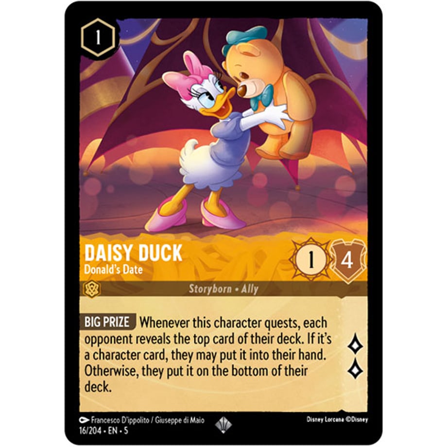 LORCANA Daisy Duck [Super Rare] / Daisy Duck (Donald's Date) - 16/204-EN-5