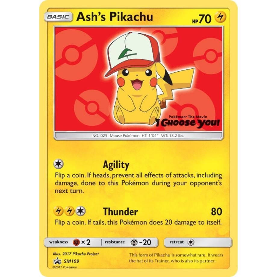 Ash's Pikachu (original cap version) - SM Promos (SM109)