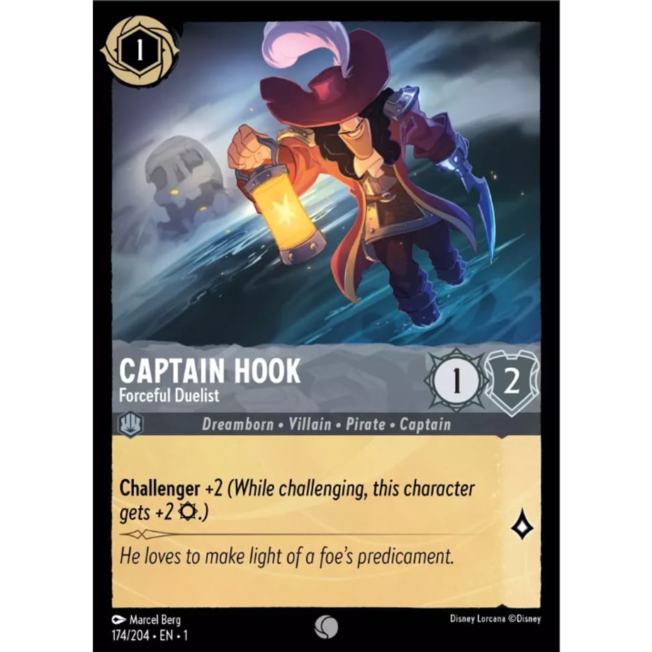 LORCANA Captain Hook (Forceful Duelist) - 174/204-EN-1(Foil)