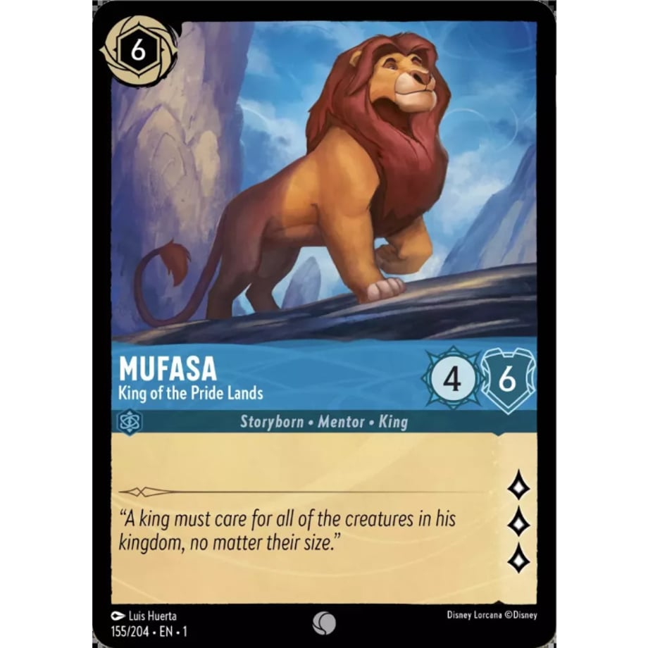 LORCANA ムファサ【コモン】 / Mufasa (King of the Pride Lands) - 155/204-EN-1