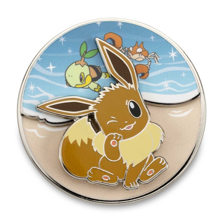 Pokemon Center Exclusive Eevee Beach Day Pin